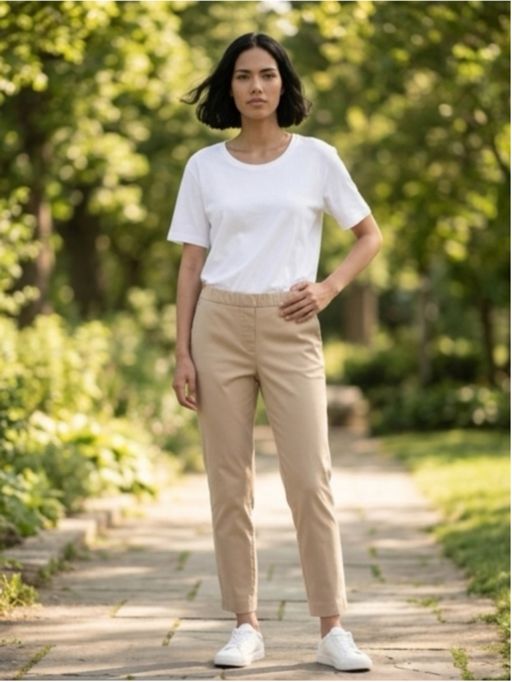 Theory Women's Khaki Tan Straight Leg Dress Pants Size 8